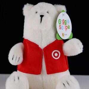 Target Giggle Scape Plush Target Vest 7" Polar Bear